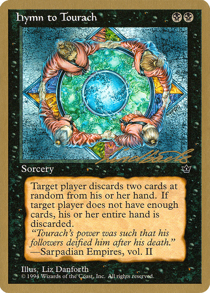 Hymn to Tourach (Circle) (Leon Lindback) [Pro Tour Collector Set] | Exor Games New Glasgow