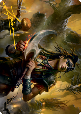 Harvesttide Sentry Art Card (Gold-Stamped Signature) [Innistrad: Midnight Hunt Art Series] | Exor Games New Glasgow