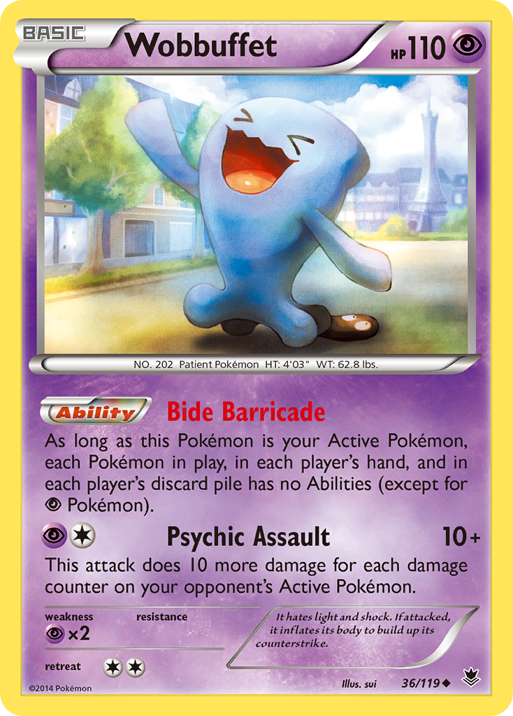 Wobbuffet (36/119) [XY: Phantom Forces] | Exor Games New Glasgow