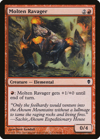 Molten Ravager [Zendikar] | Exor Games New Glasgow