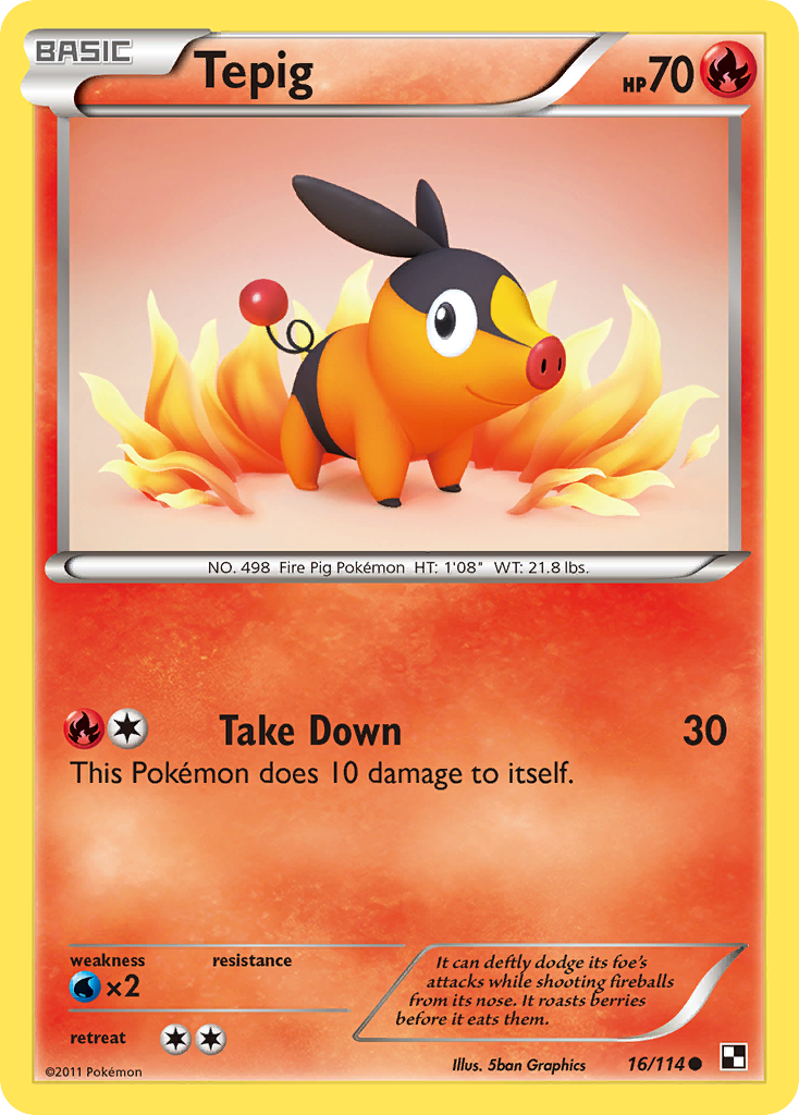 Tepig (16/114) [Black & White: Base Set] | Exor Games New Glasgow