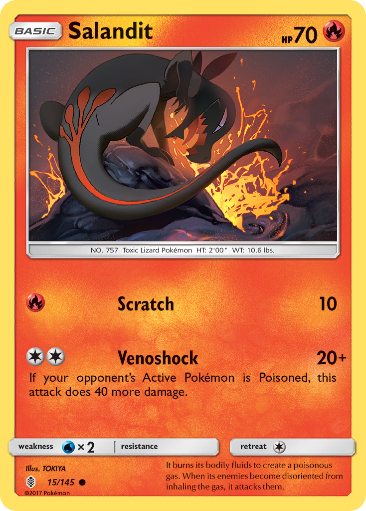 Salandit (15/145) [Sun & Moon: Guardians Rising] | Exor Games New Glasgow