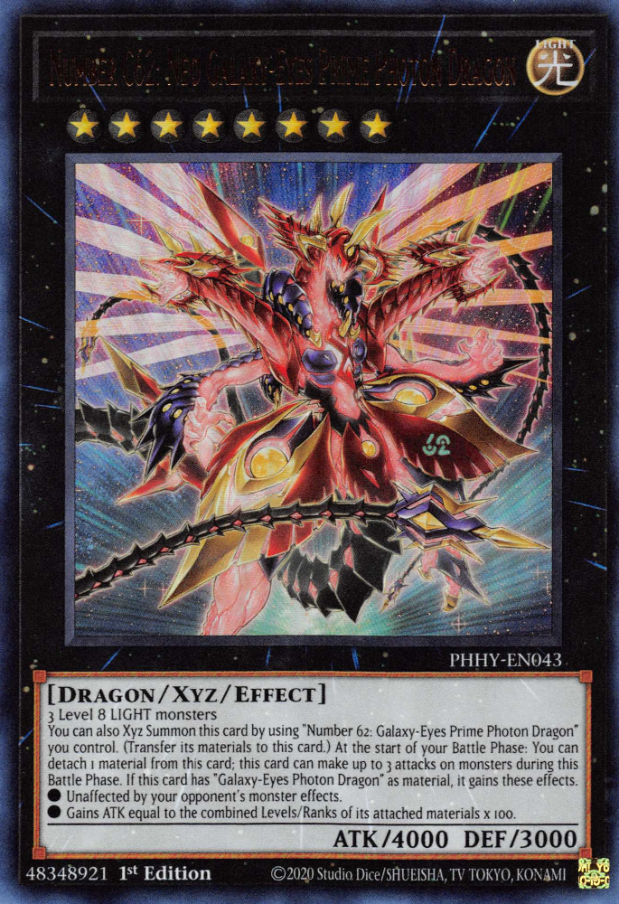 Number C62: Neo Galaxy-Eyes Prime Photon Dragon [PHHY-EN043] Ultra Rare | Exor Games New Glasgow