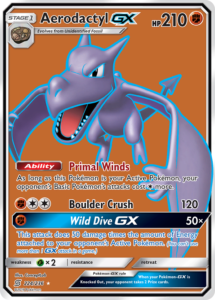 Aerodactyl GX (224/236) [Sun & Moon: Unified Minds] | Exor Games New Glasgow