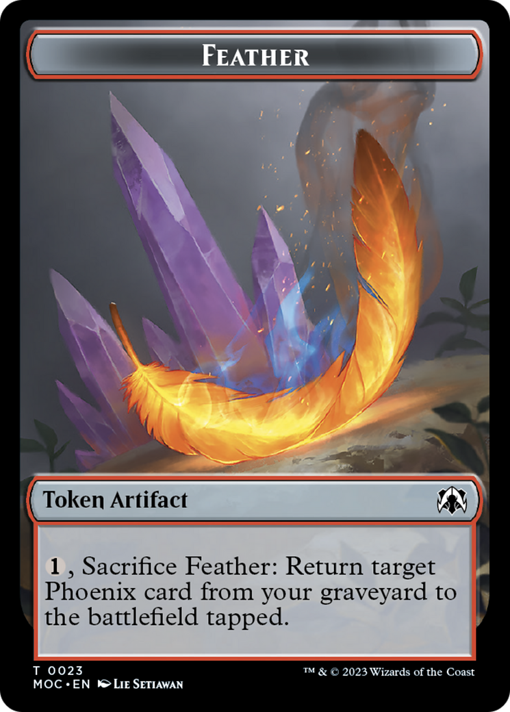 Feather // Servo Double-Sided Token [March of the Machine Commander Tokens] | Exor Games New Glasgow