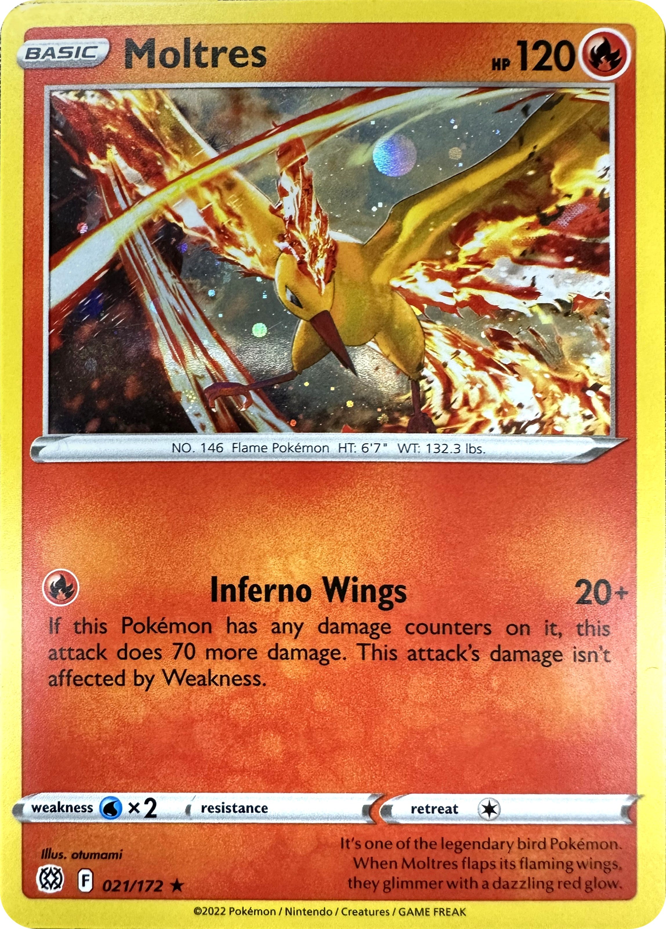 Moltres (021/172) (Cosmos Holo) [Sword & Shield: Brilliant Stars] | Exor Games New Glasgow