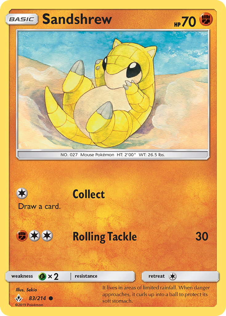 Sandshrew (83/214) [Sun & Moon: Unbroken Bonds] | Exor Games New Glasgow