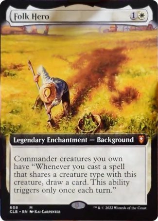 Folk Hero (Extended Art) [Commander Legends: Battle for Baldur's Gate] | Exor Games New Glasgow