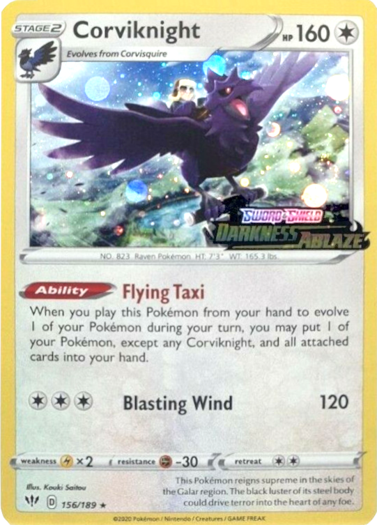 Corviknight (156/189) (Cosmos Holo) [Sword & Shield: Darkness Ablaze] | Exor Games New Glasgow