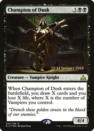 Champion of Dusk [Rivals of Ixalan Promos] | Exor Games New Glasgow