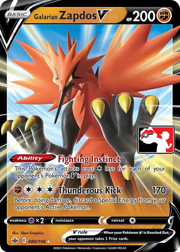 Galarian Zapdos V (080/198) [Prize Pack Series One] | Exor Games New Glasgow