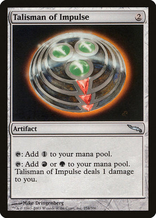 Talisman of Impulse [Mirrodin] | Exor Games New Glasgow