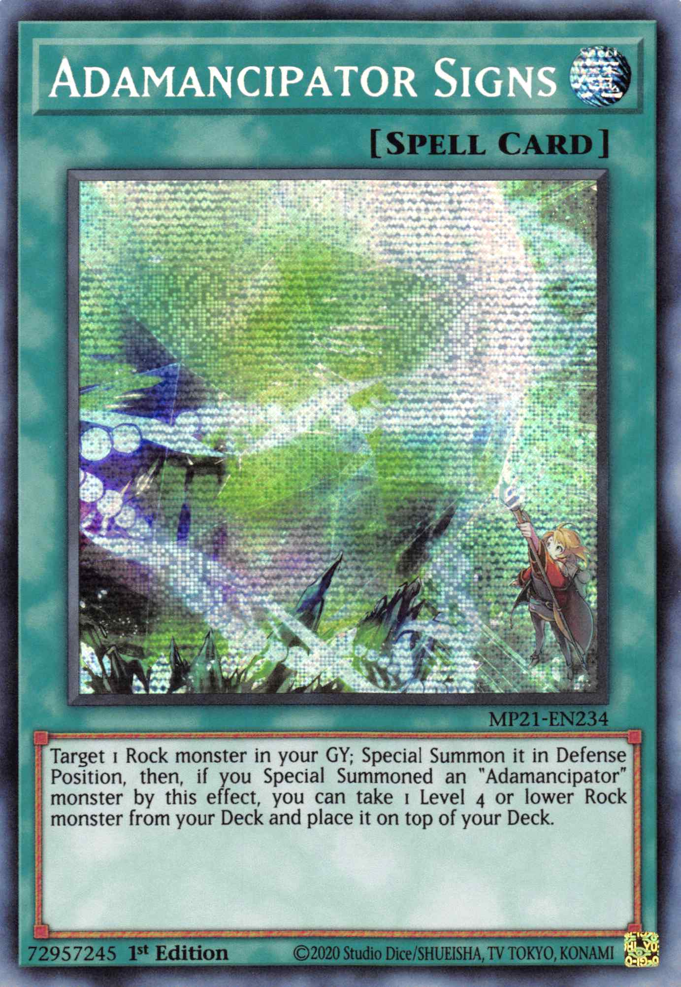 Adamancipator Signs [MP21-EN234] Prismatic Secret Rare | Exor Games New Glasgow