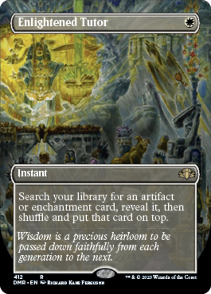 Enlightened Tutor (Borderless Alternate Art) [Dominaria Remastered] | Exor Games New Glasgow