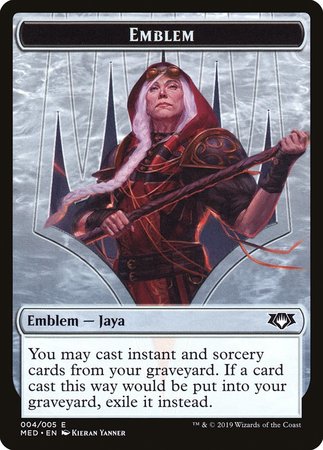 Emblem -  Jaya Ballard [Mythic Edition Tokens] | Exor Games New Glasgow