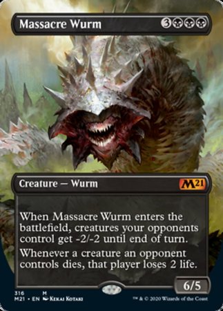 Massacre Wurm (Alternate Art) [Core Set 2021] | Exor Games New Glasgow