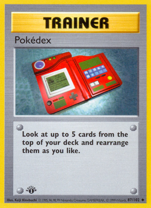 Pokedex (87/102) (Shadowless) [Base Set 1st Edition] | Exor Games New Glasgow