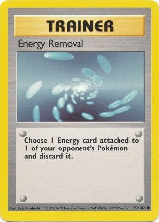 Energy Removal (92/102) [Base Set Unlimited] | Exor Games New Glasgow