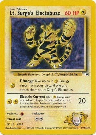 Lt. Surge's Electabuzz (27/132) [Gym Heroes Unlimited] | Exor Games New Glasgow