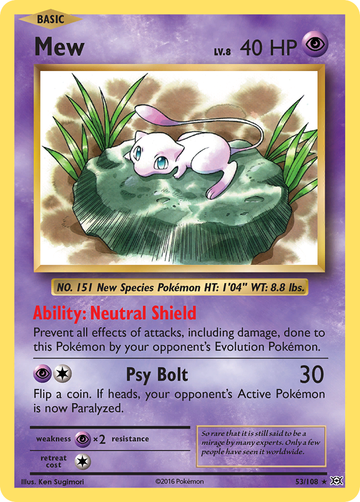 Mew (53/108) [XY: Evolutions] | Exor Games New Glasgow