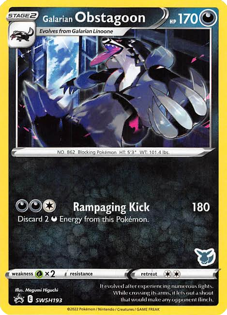 Galarian Obstagoon (SWSH193) (Eevee Deck) [Battle Academy 2022] | Exor Games New Glasgow