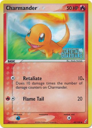 Charmander (48/100) (Stamped) [EX: Crystal Guardians] | Exor Games New Glasgow