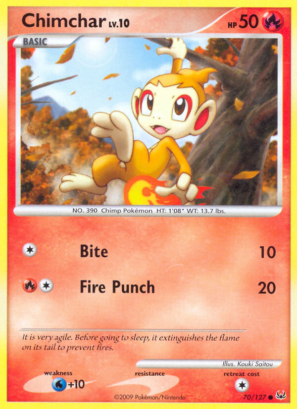 Chimchar (70/127) [Platinum: Base Set] | Exor Games New Glasgow