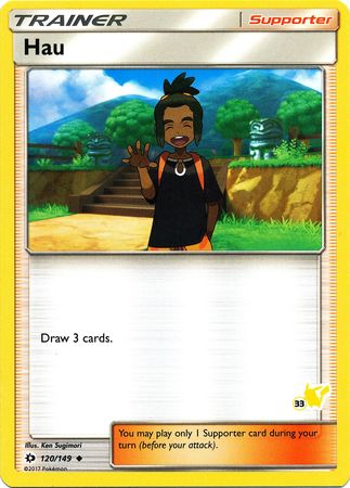 Hau (120/149) (Pikachu Stamp #33) [Battle Academy 2020] | Exor Games New Glasgow