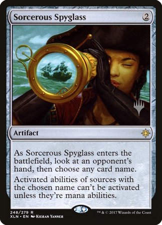 Sorcerous Spyglass [Ixalan Promos] | Exor Games New Glasgow