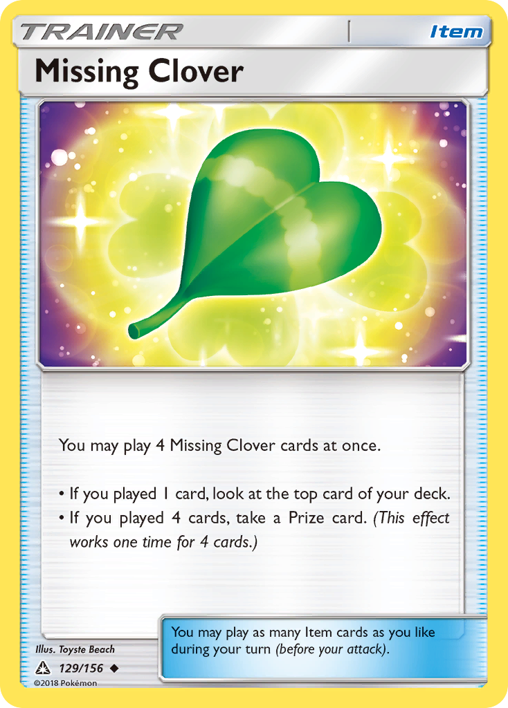 Missing Clover (129/156) [Sun & Moon: Ultra Prism] | Exor Games New Glasgow