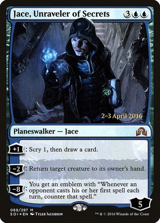 Jace, Unraveler of Secrets [Shadows over Innistrad Promos] | Exor Games New Glasgow