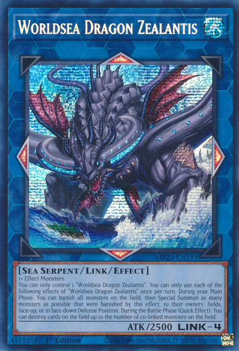 Worldsea Dragon Zealantis [MP23-EN193] Prismatic Secret Rare | Exor Games New Glasgow