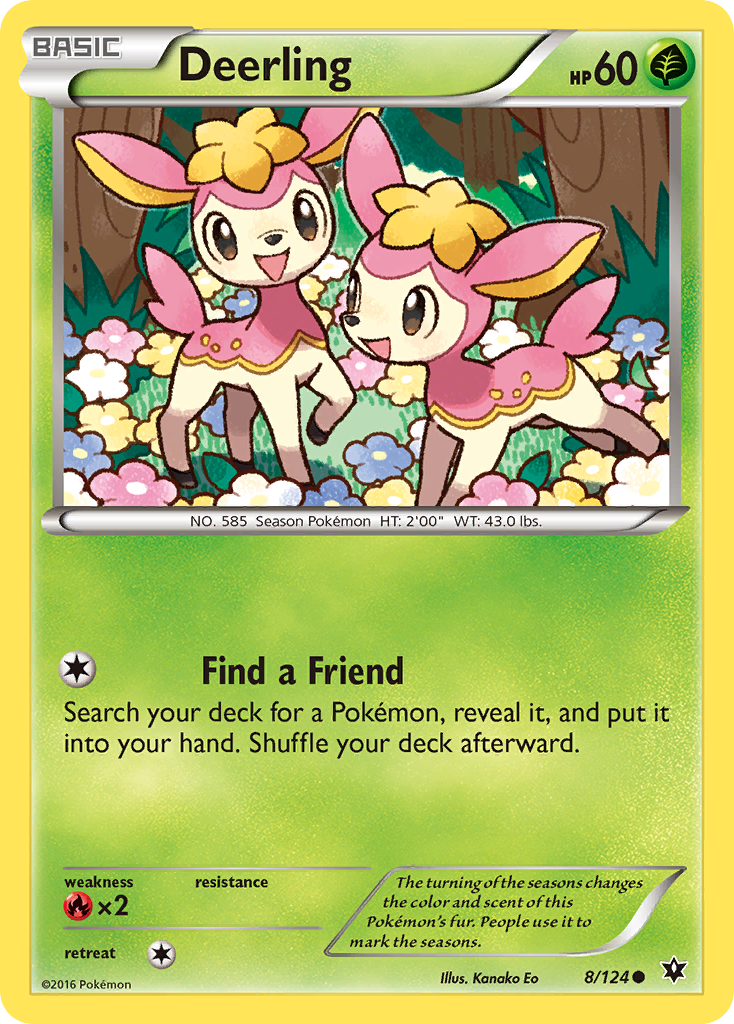 Deerling (8/124) [XY: Fates Collide] | Exor Games New Glasgow