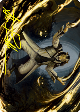 Leonin Lightscribe Art Card (Gold-Stamped Signature) [Strixhaven: School of Mages Art Series] | Exor Games New Glasgow