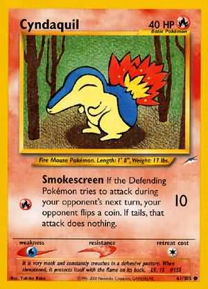 Cyndaquil (61/105) [Neo Destiny Unlimited] | Exor Games New Glasgow