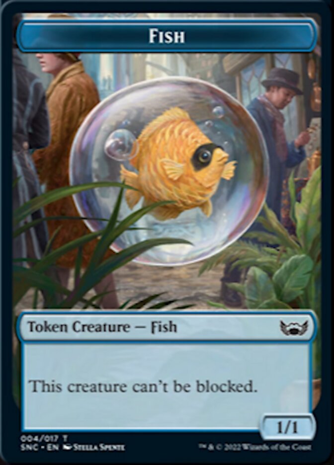 Clue // Fish Double-sided Token [Streets of New Capenna Commander Tokens] | Exor Games New Glasgow