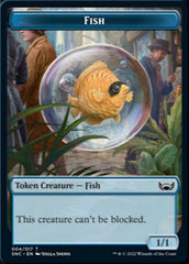 Fish // Dog Double-sided Token [Streets of New Capenna Tokens] | Exor Games New Glasgow