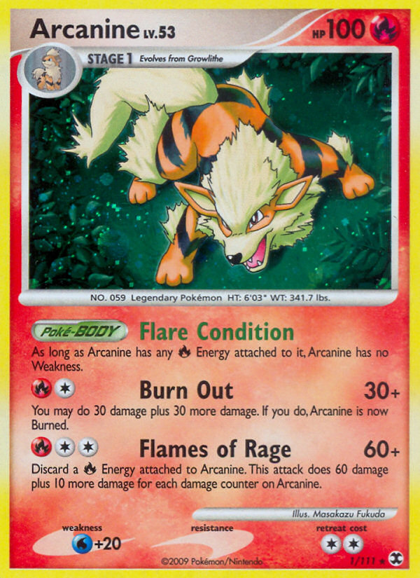 Arcanine (1/111) [Platinum: Rising Rivals] | Exor Games New Glasgow