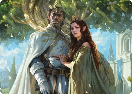 Aragorn and Arwen, Wed Art Card [The Lord of the Rings: Tales of Middle-earth Art Series] | Exor Games New Glasgow