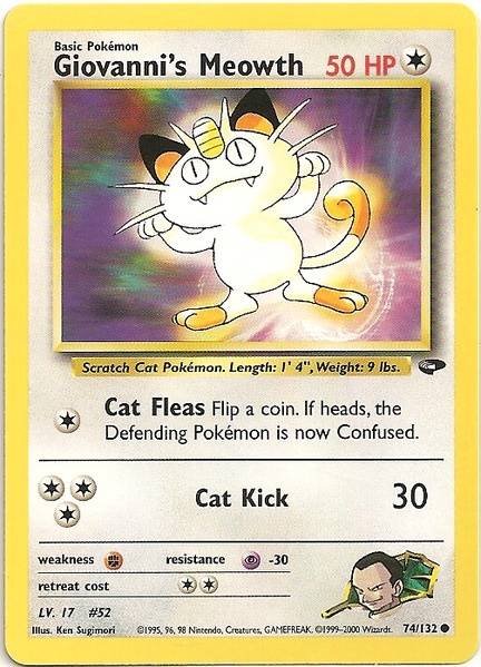 Giovanni's Meowth (74/132) [Gym Challenge Unlimited] | Exor Games New Glasgow