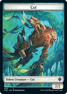 Saproling // Cat Double-Sided Token [Starter Commander Decks] | Exor Games New Glasgow