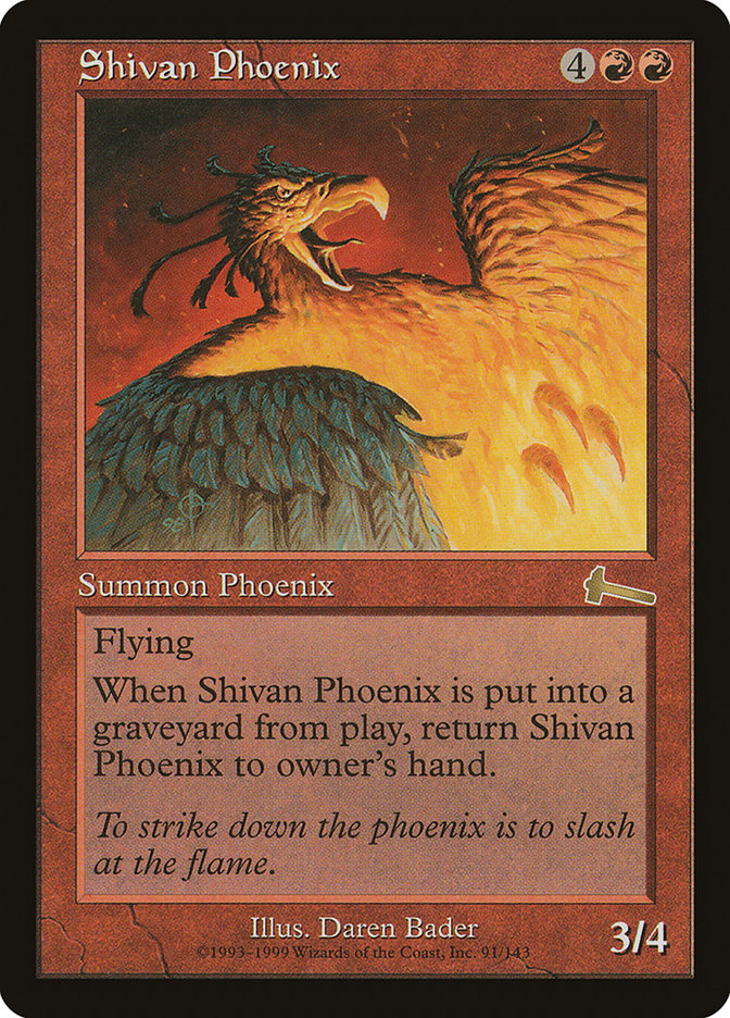 Shivan Phoenix [Urza's Legacy] | Exor Games New Glasgow