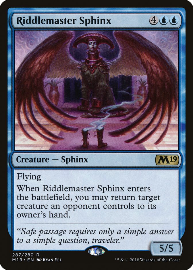 Riddlemaster Sphinx [Core Set 2019] | Exor Games New Glasgow