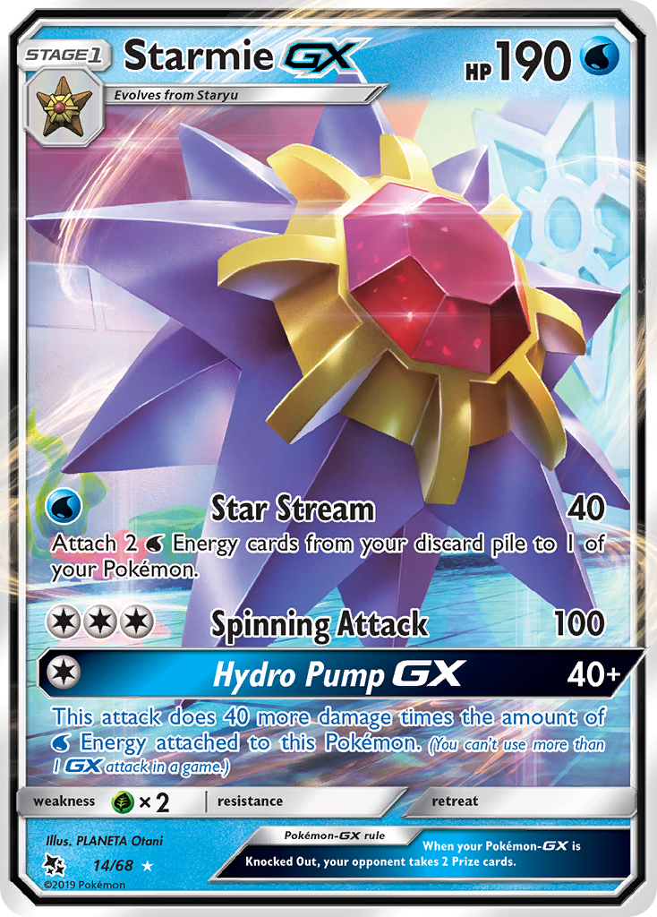 Starmie GX (14/68) [Sun & Moon: Hidden Fates] | Exor Games New Glasgow