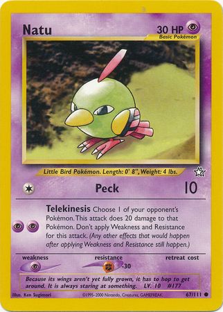 Natu (67/111) [Neo Genesis Unlimited] | Exor Games New Glasgow