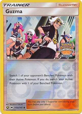 Guzma (115a/147) (Regional Championship Promo Staff) [Sun & Moon: Burning Shadows] | Exor Games New Glasgow