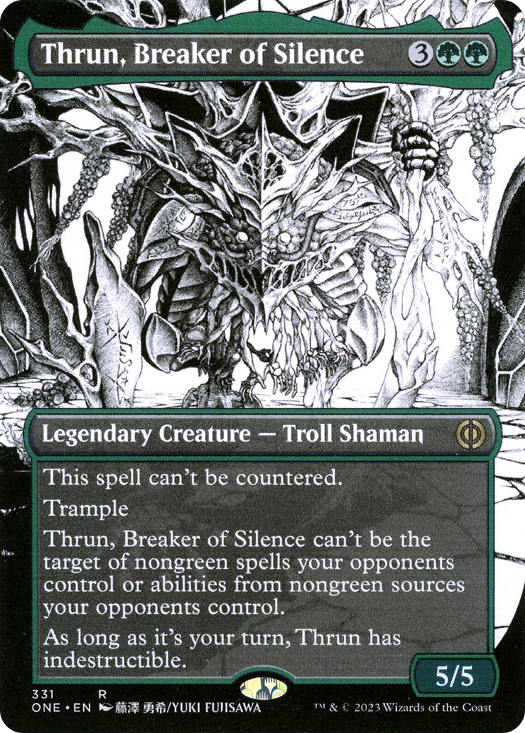 Thrun, Breaker of Silence (Borderless Manga) [Phyrexia: All Will Be One] | Exor Games New Glasgow