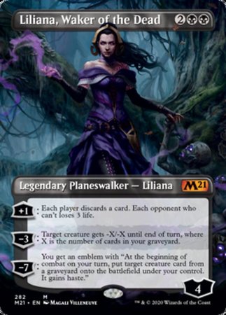 Liliana, Waker of the Dead (Borderless) [Core Set 2021] | Exor Games New Glasgow