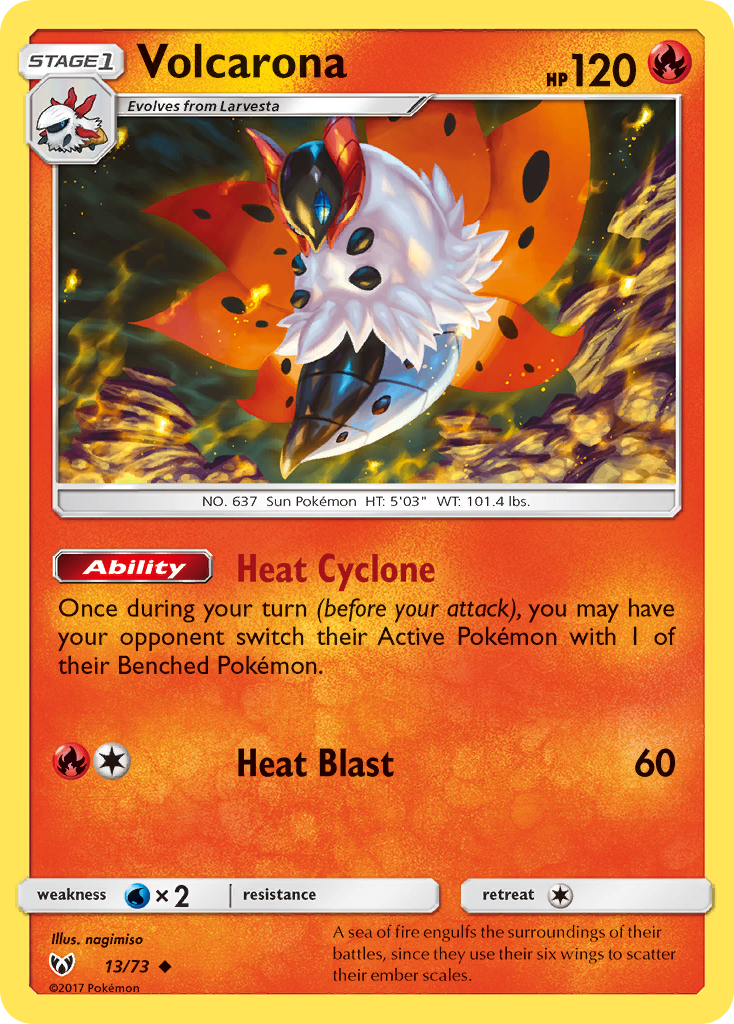 Volcarona (13/73) [Sun & Moon: Shining Legends] | Exor Games New Glasgow