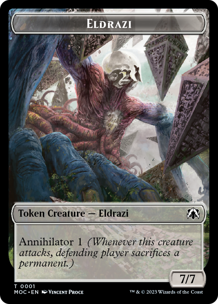 Eldrazi // Angel (4) Double-Sided Token [March of the Machine Commander Tokens] | Exor Games New Glasgow